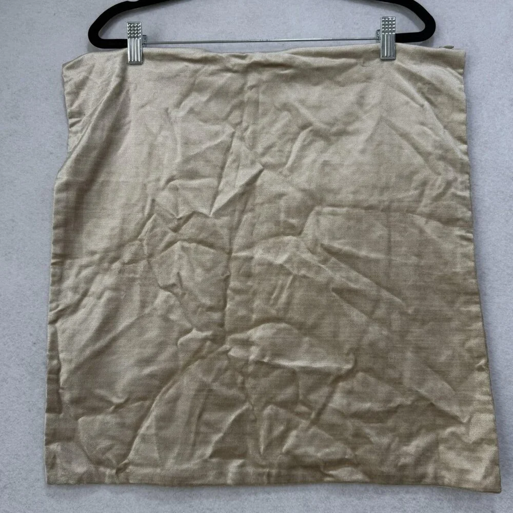 West Elm Pillow Cover 20x20 Beige Metallic Finish Square Decorative Accent New
